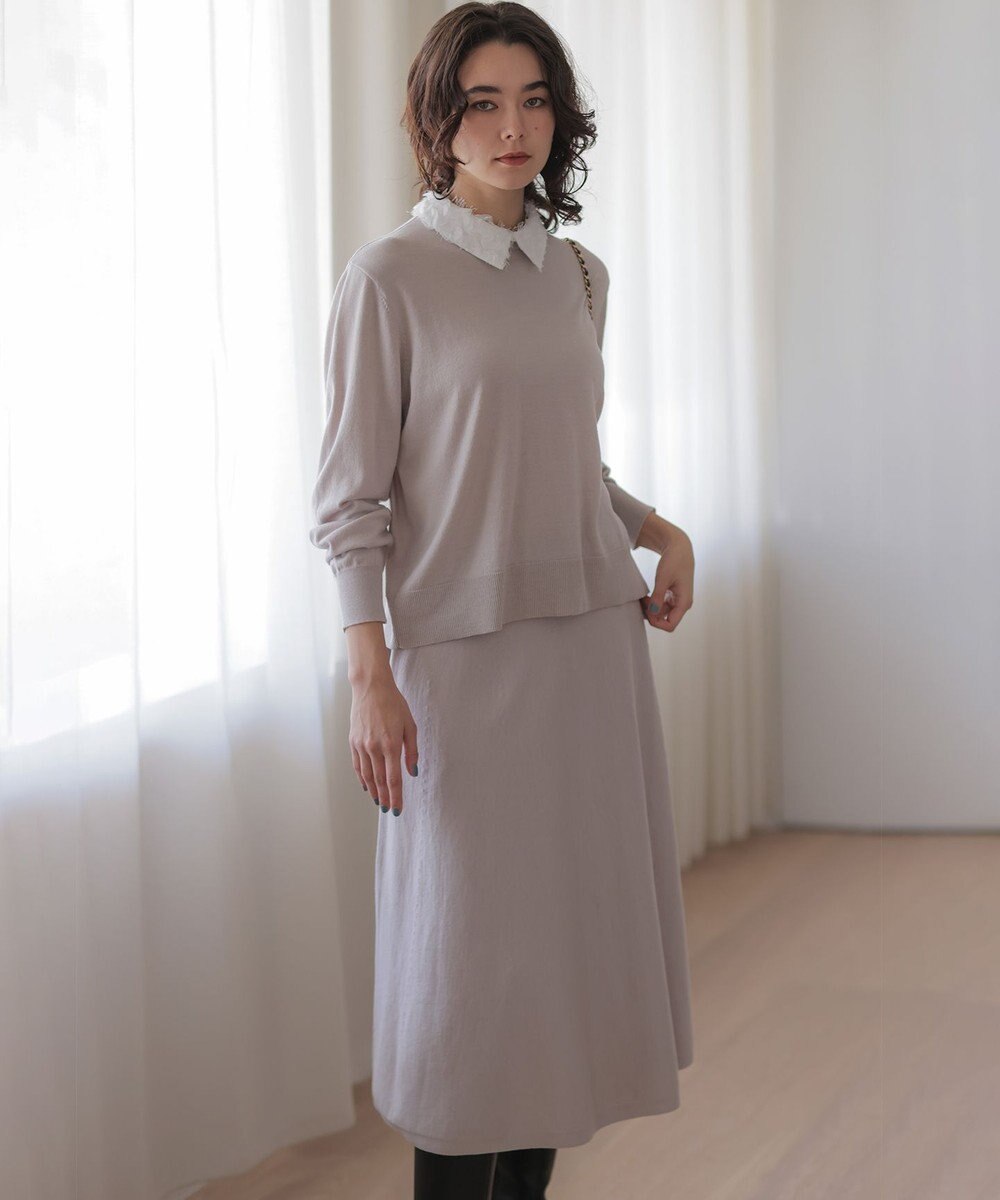 組曲 S 襟付きニットアップ 