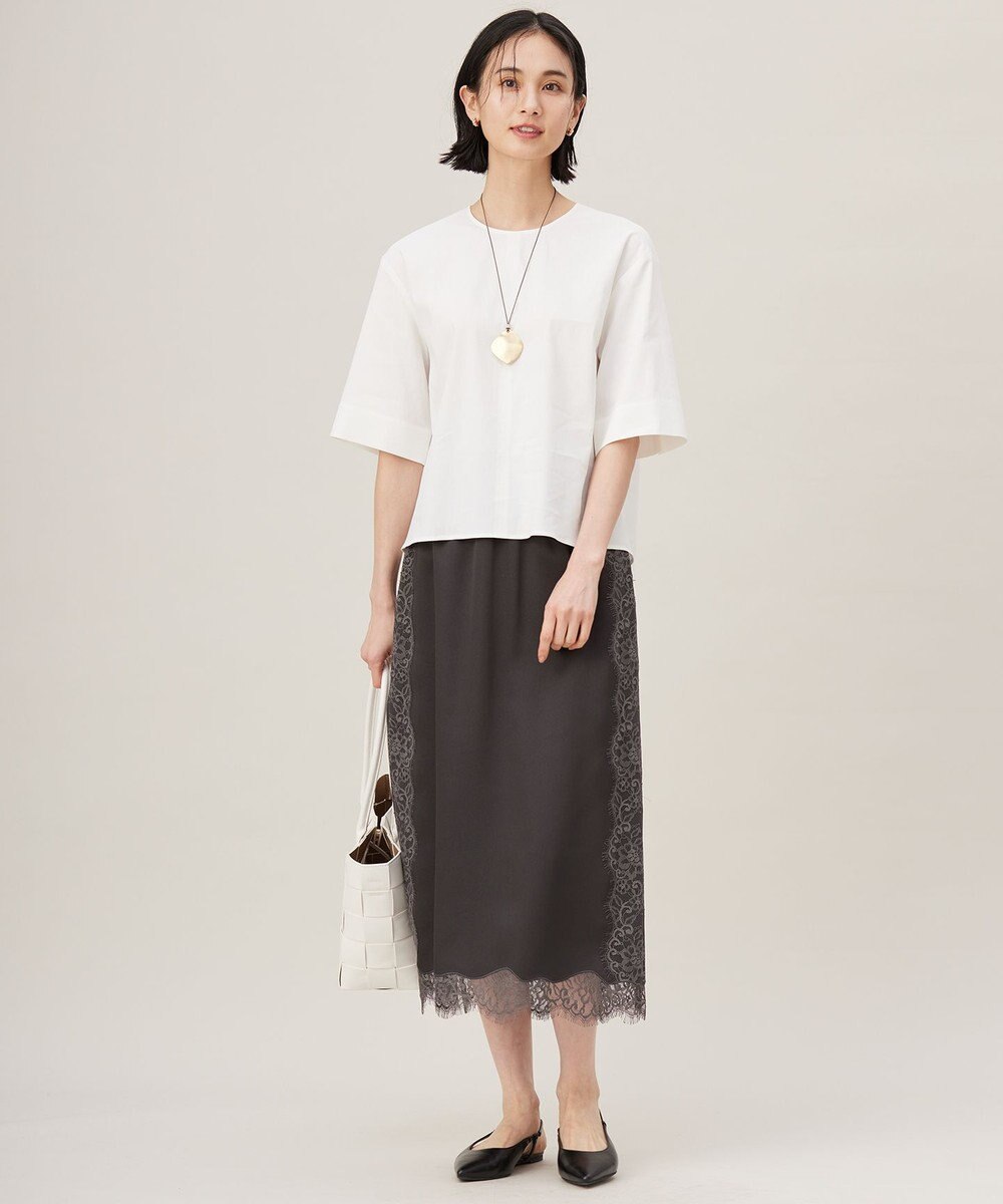 自由区 【セットアップ対応・洗える】LIPストレッチプルオーバー ブラウス 