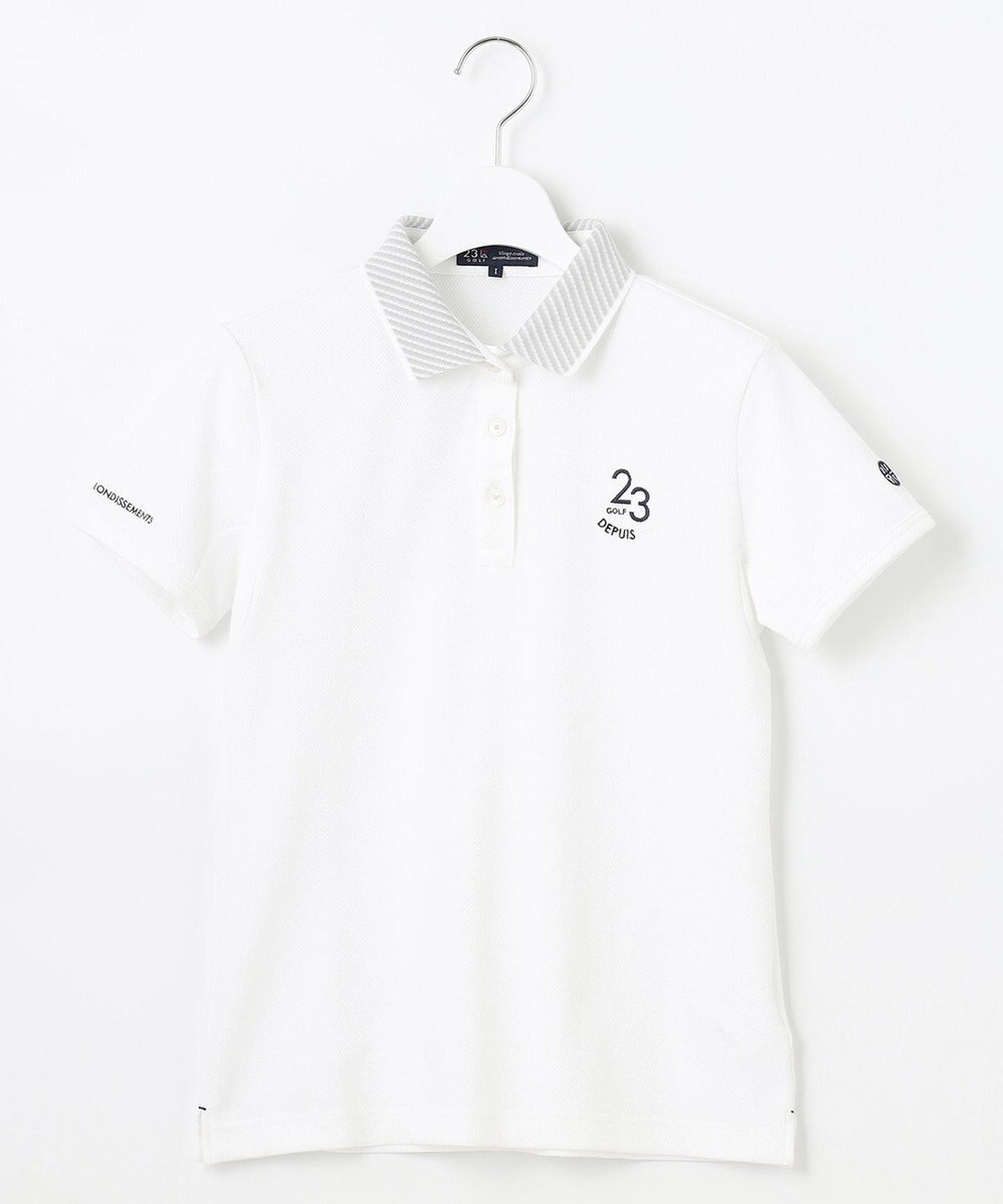 23区GOLF 【WOMEN】ハニカムライト鹿子 半そでポロシャツ 