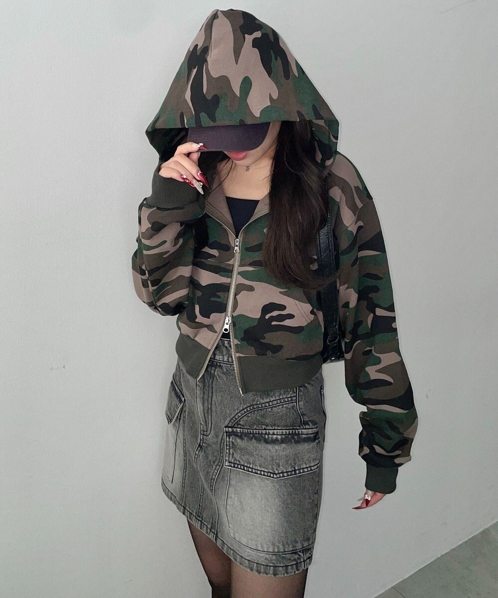 WEGO ショートZIPパーカー 