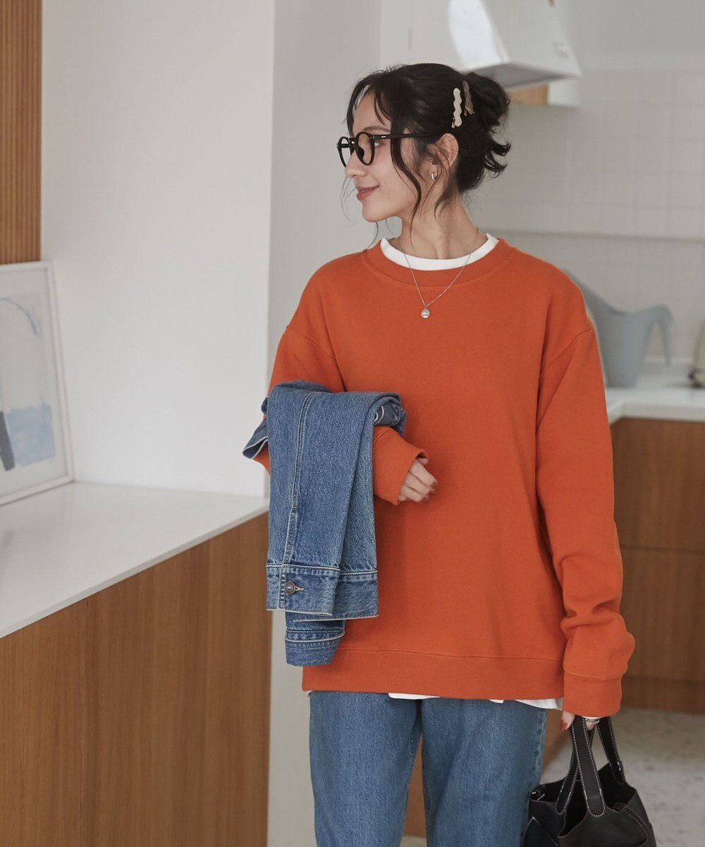 WEGO 【ユニセックス着用ITEM/裏起毛】リラックスフィットスウェットプルオーバー 