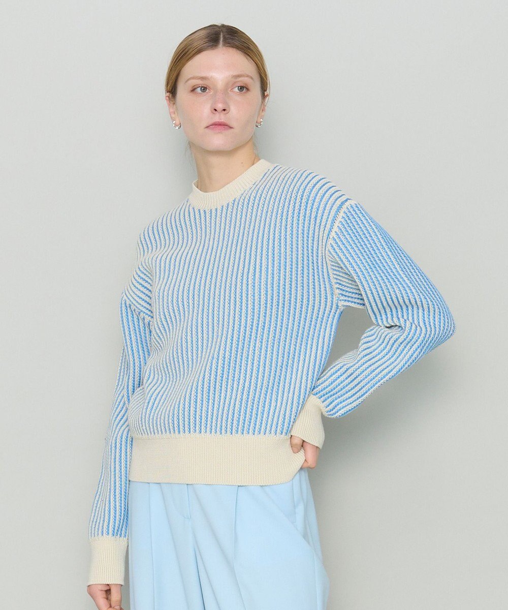 JOSEPH 【洗える】バイオテープコットン　ラウンドネックニット 