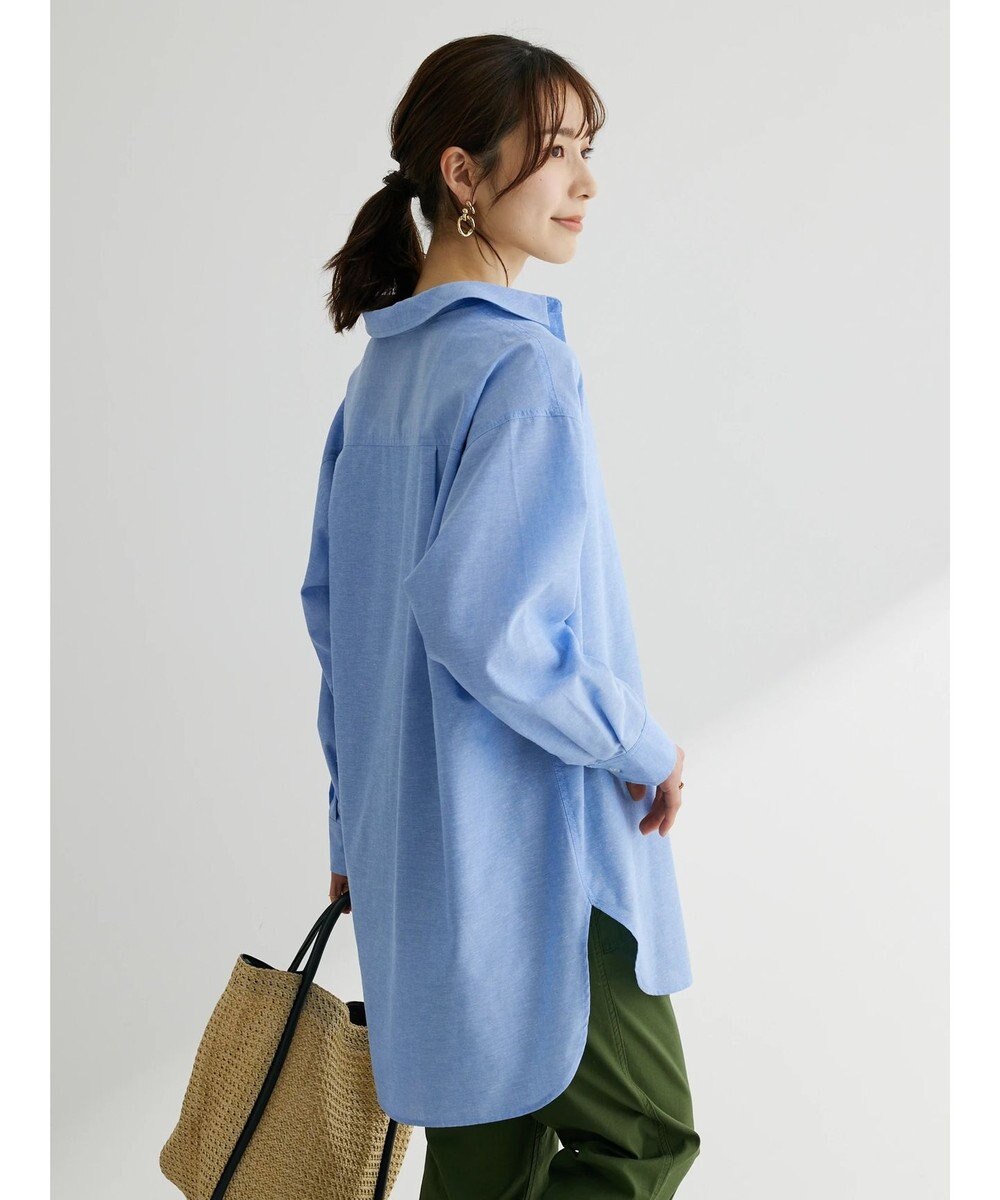 Green Parks 綿麻混オーバーサイズシャツチュニック 