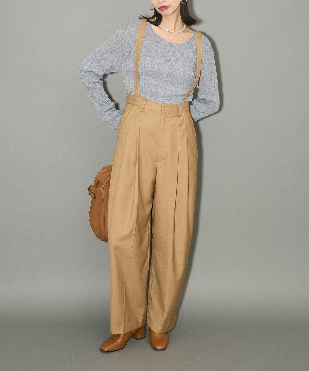 Green Parks プリーツニットカーディガン 