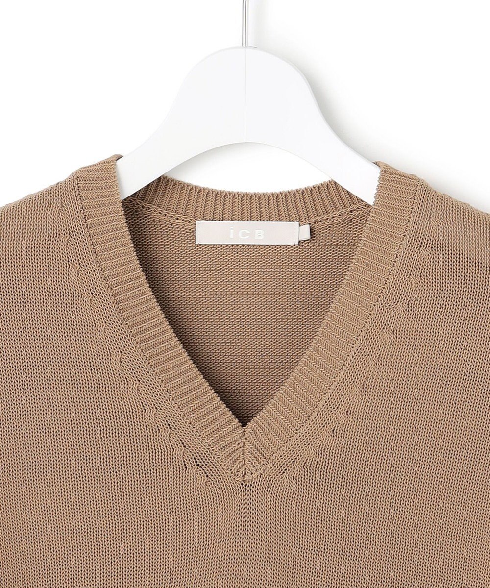 ICB ブライトコイル Vネックニット 