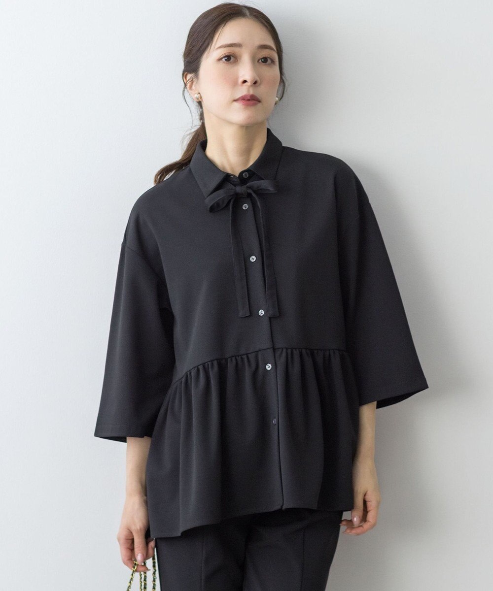 組曲 S ジョーゼットジャージーボウタイチュニック ブラウス 