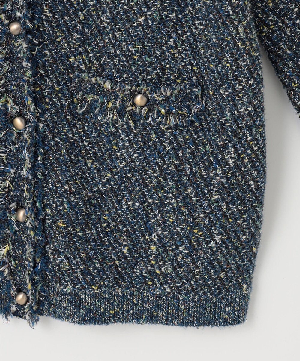 自由区 ミックスツイードニット   カーディガン 