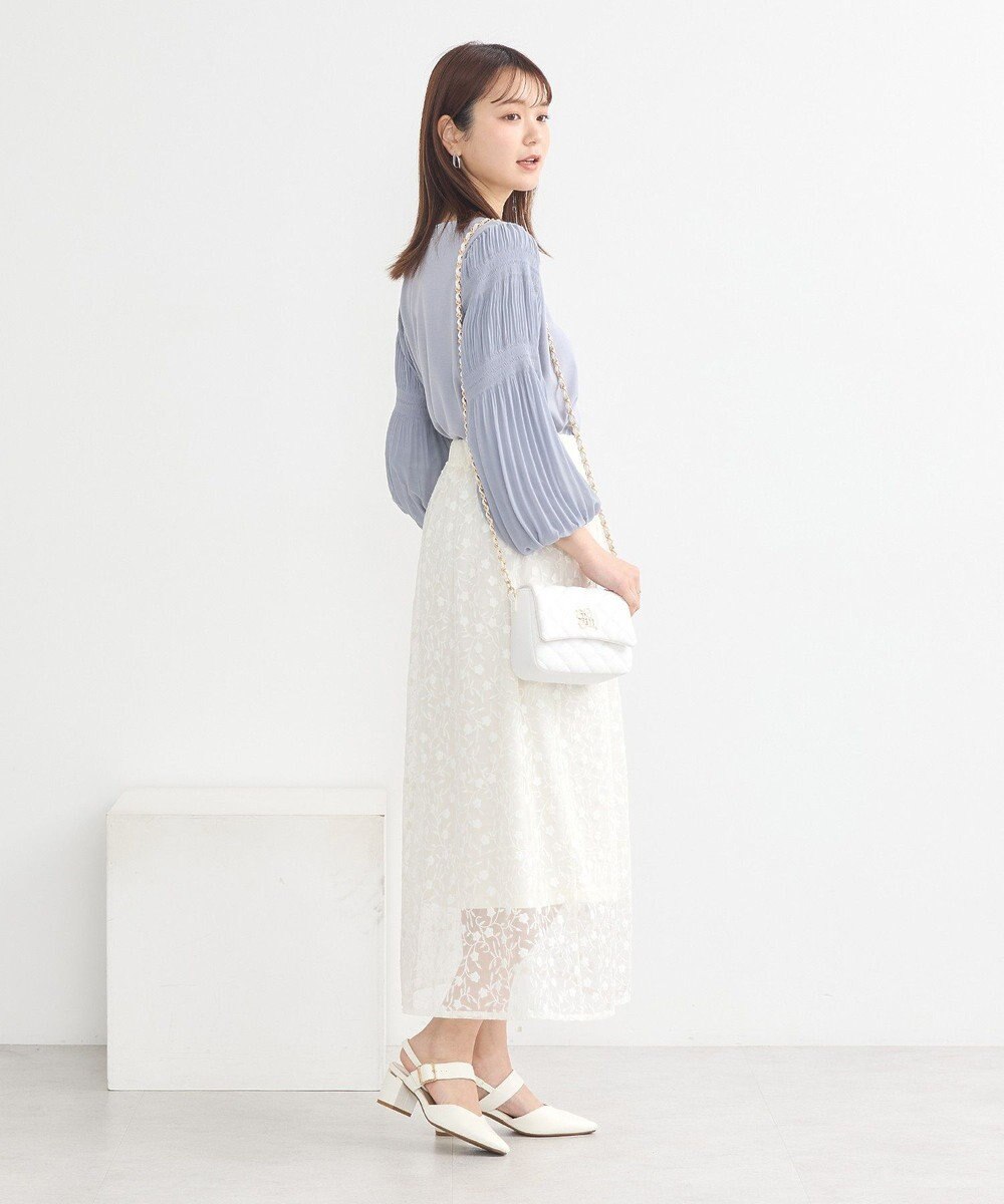 earth music&ecology シアーレースレイヤードスカート 