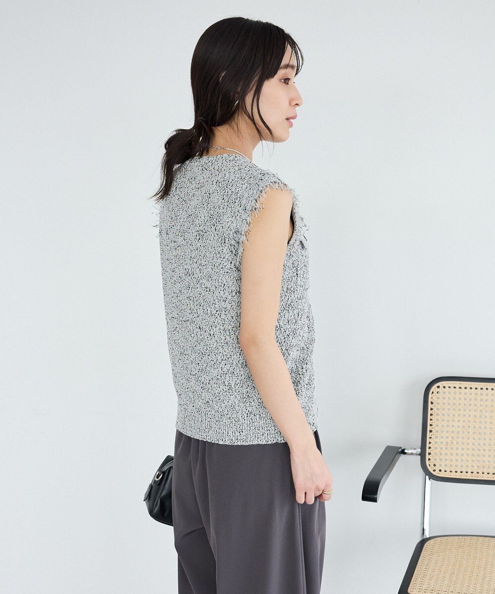 CRAFT STANDARD BOUTIQUE フリンジノースリーブニットプルオーバー 