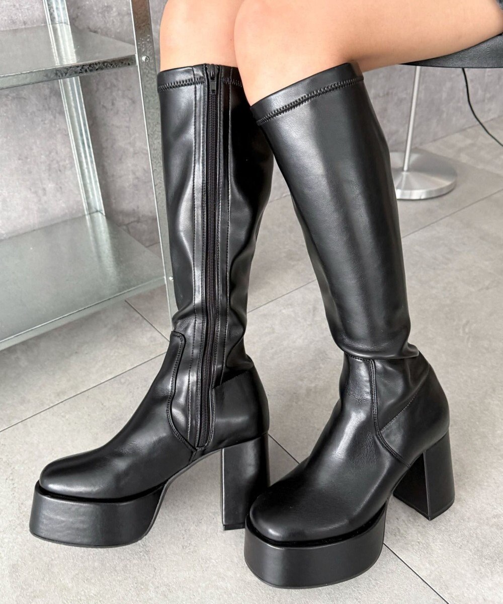 WEGO ストレッチヒールロングブーツ 