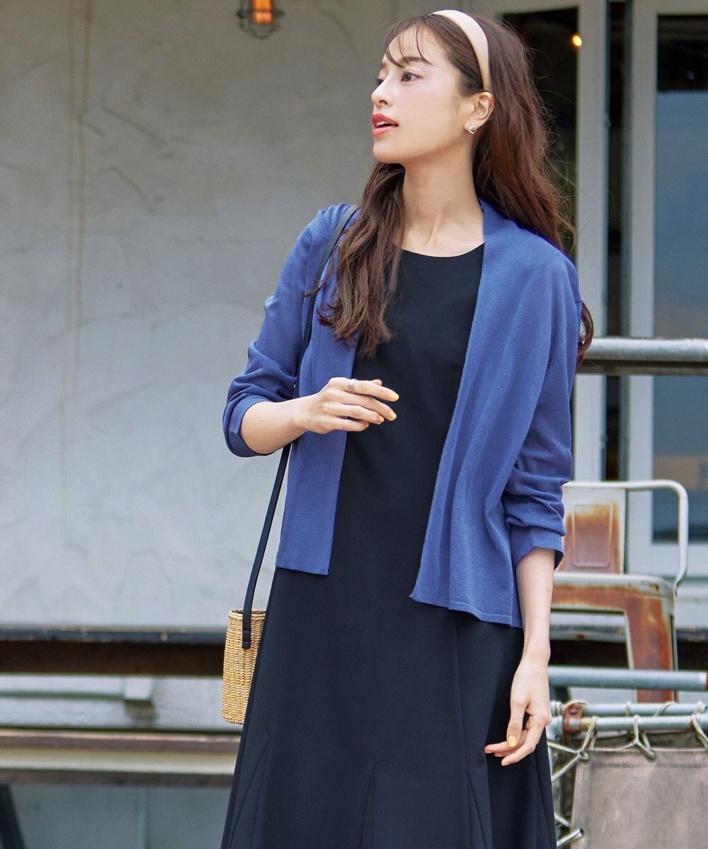 Tiaclasse L 【洗える】裾フレアAラインワンピース 