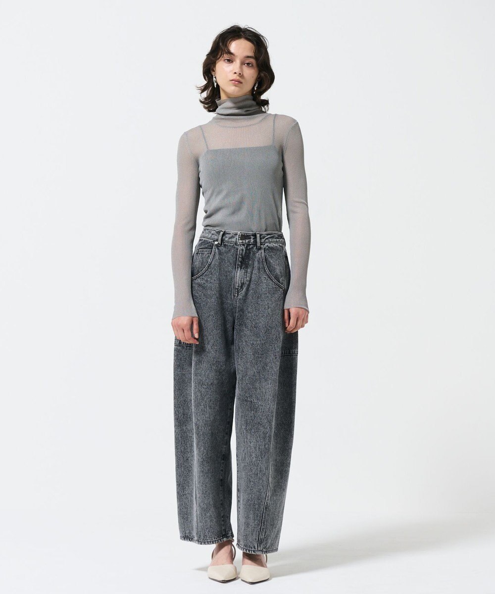 GRACE CONTINENTAL シアーリブタートルトップ 