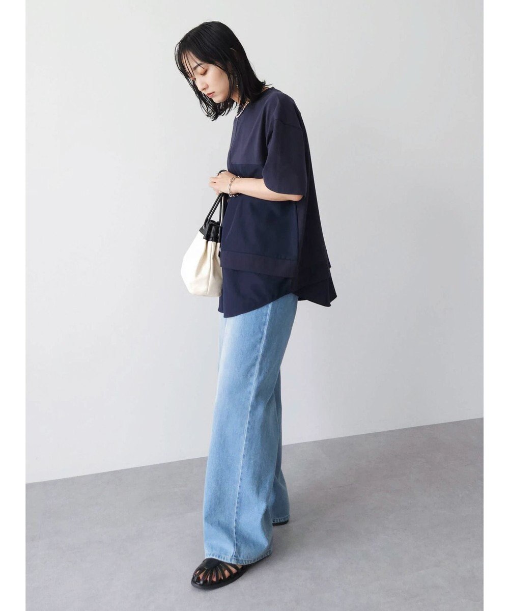 Green Parks 異素材切替ドッキングチュニック 