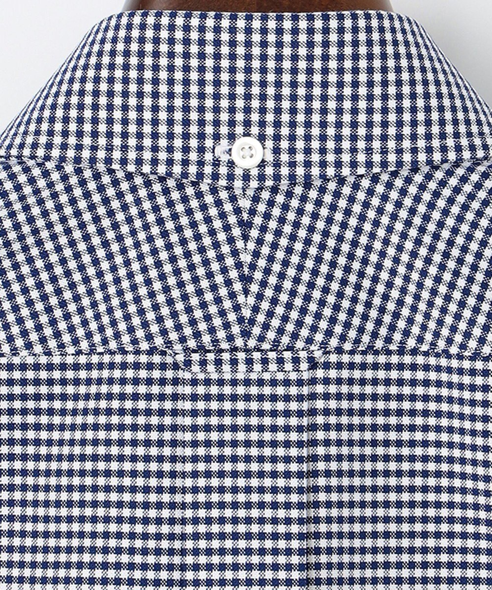 J.PRESS MEN 【PREMIUM PLEATS / 形態安定】ギンガムチェック 半袖シャツ / B.D. 