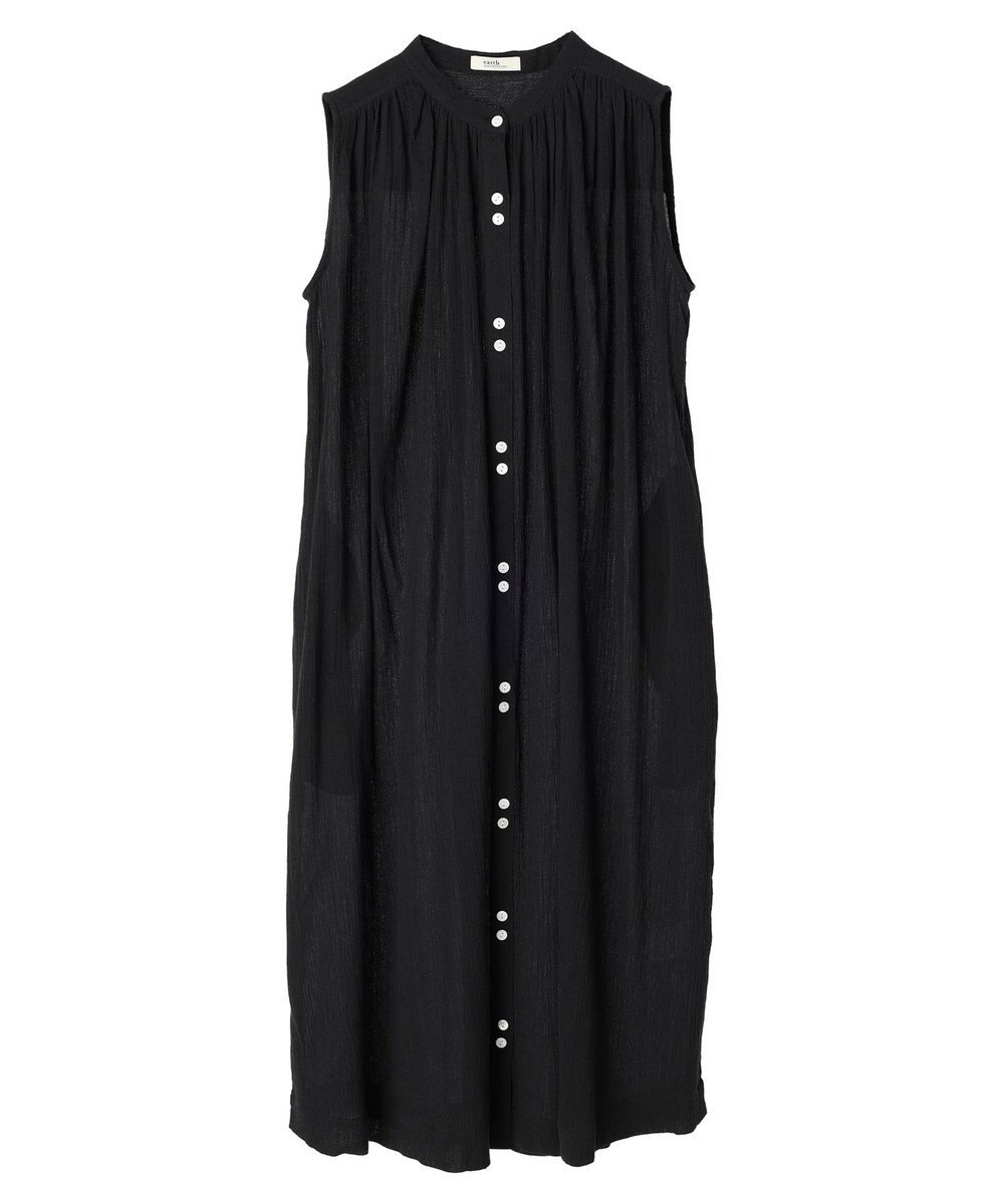 earth music&ecology ノースリーブギャザーワンピース 