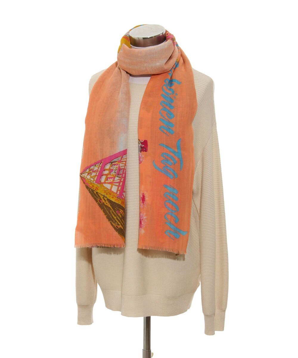 MOONBAT Hanato(ハナト) シルクウールストール ローデンブルクの街／幅60cm 