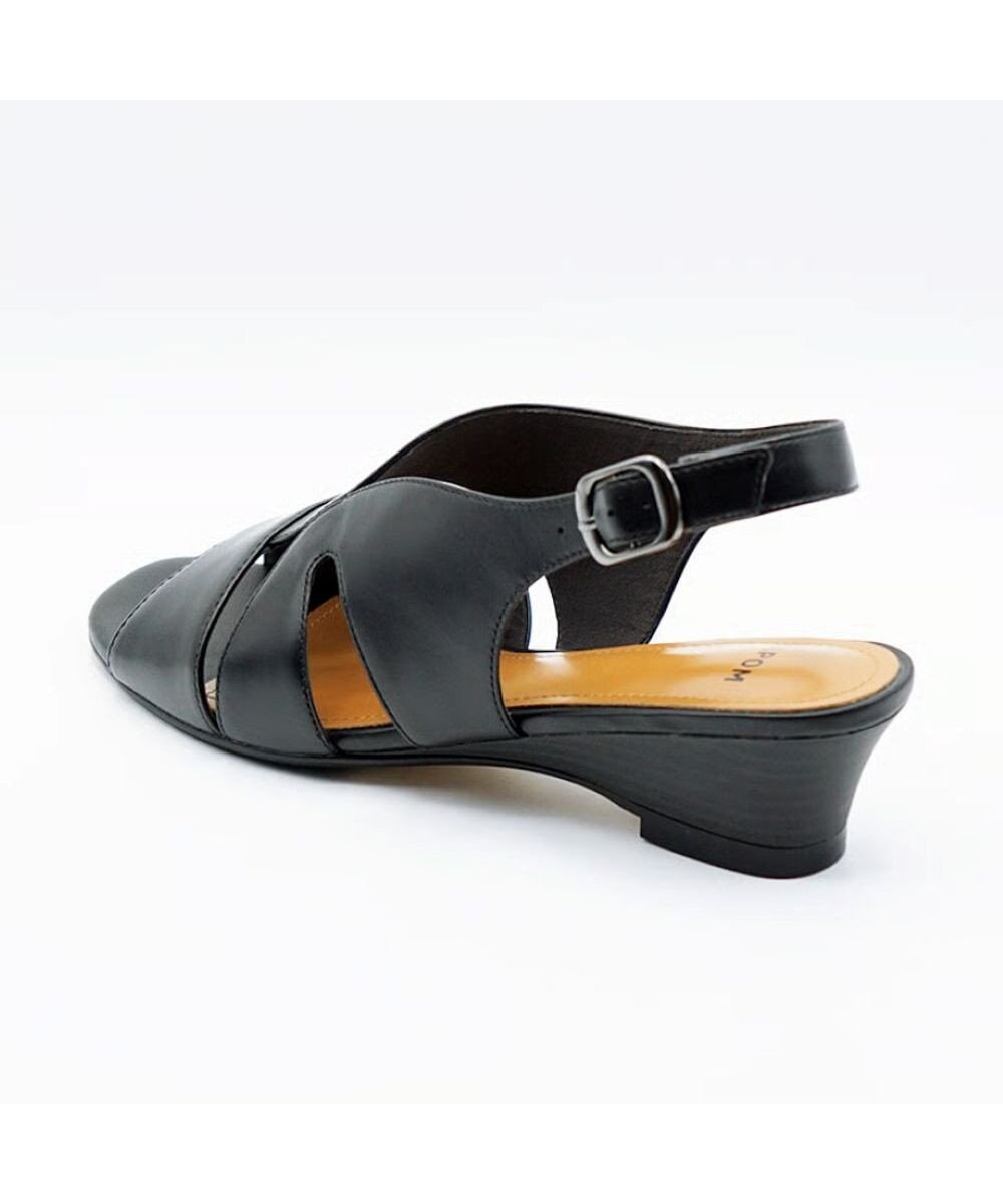 APOM モールドウエッジアシンメトリースリングバックサンダル45 