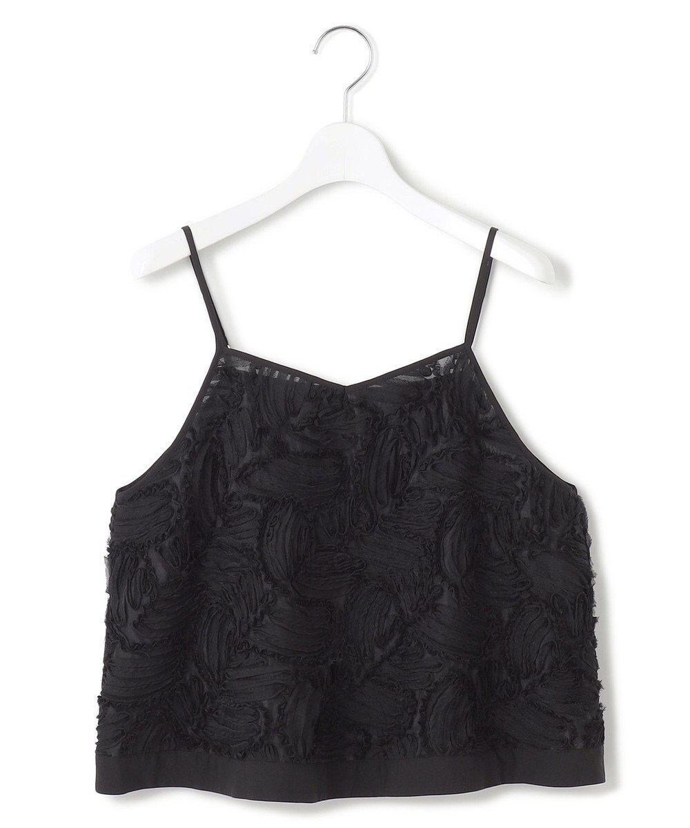 23区 L 【好評につき追加生産/洗える】リボンエンブロイダリー キャミソール 