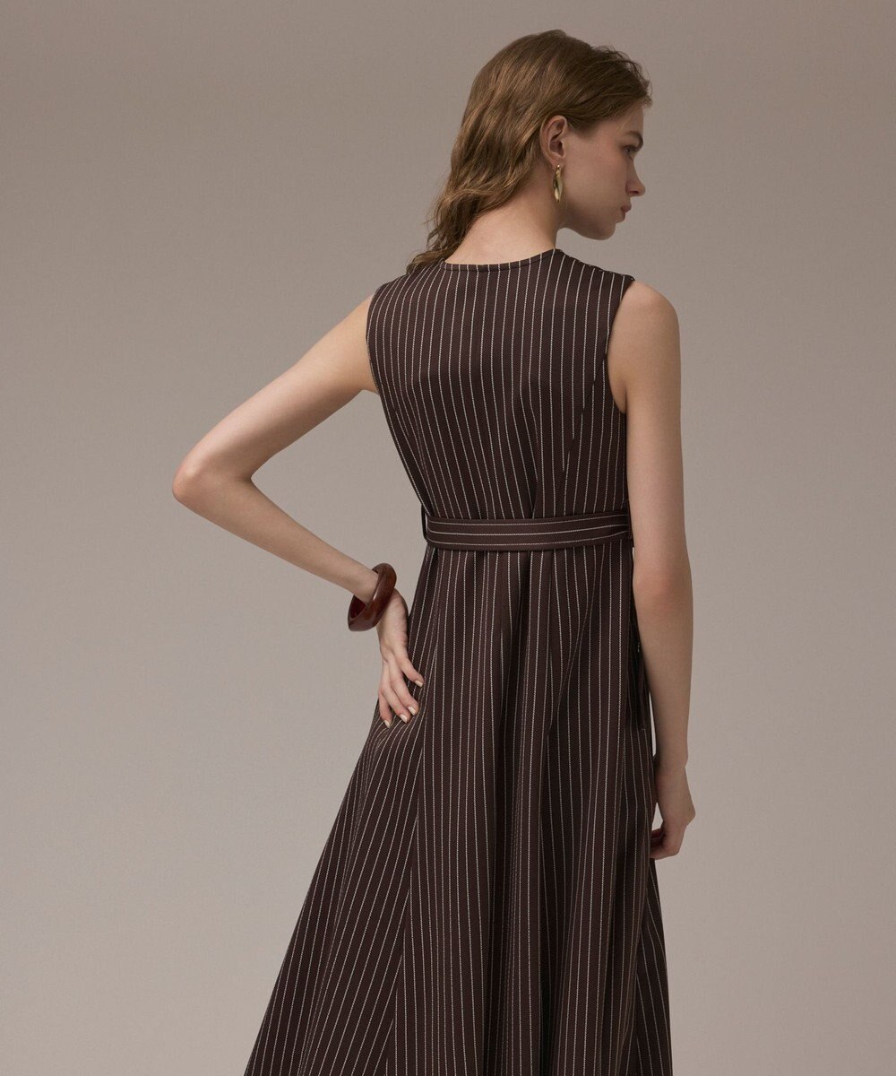 GRACE CONTINENTAL ストライプジャージワンピース 