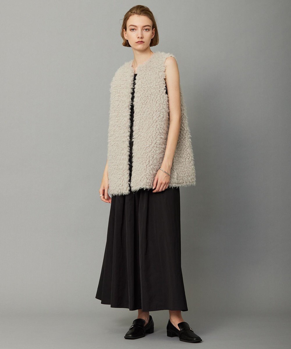 ICB 【洗える】 エステルメモリータフタ ロングスカート 