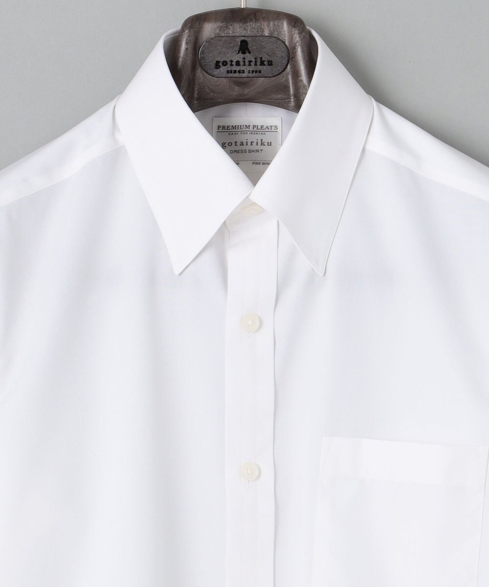 GOTAIRIKU 【形態安定】PREMIUMPLEATS_スナップダウン_通年ドレスシャツ（無地/織柄） 