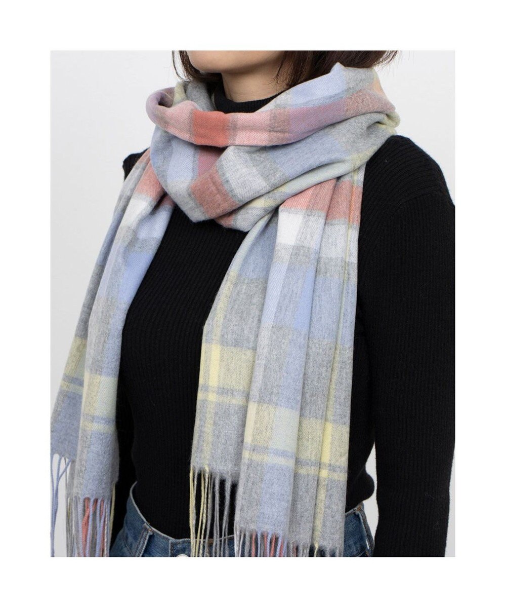 UNBILLION カシュネ cache nez / カシミヤ紡毛チェックストール 