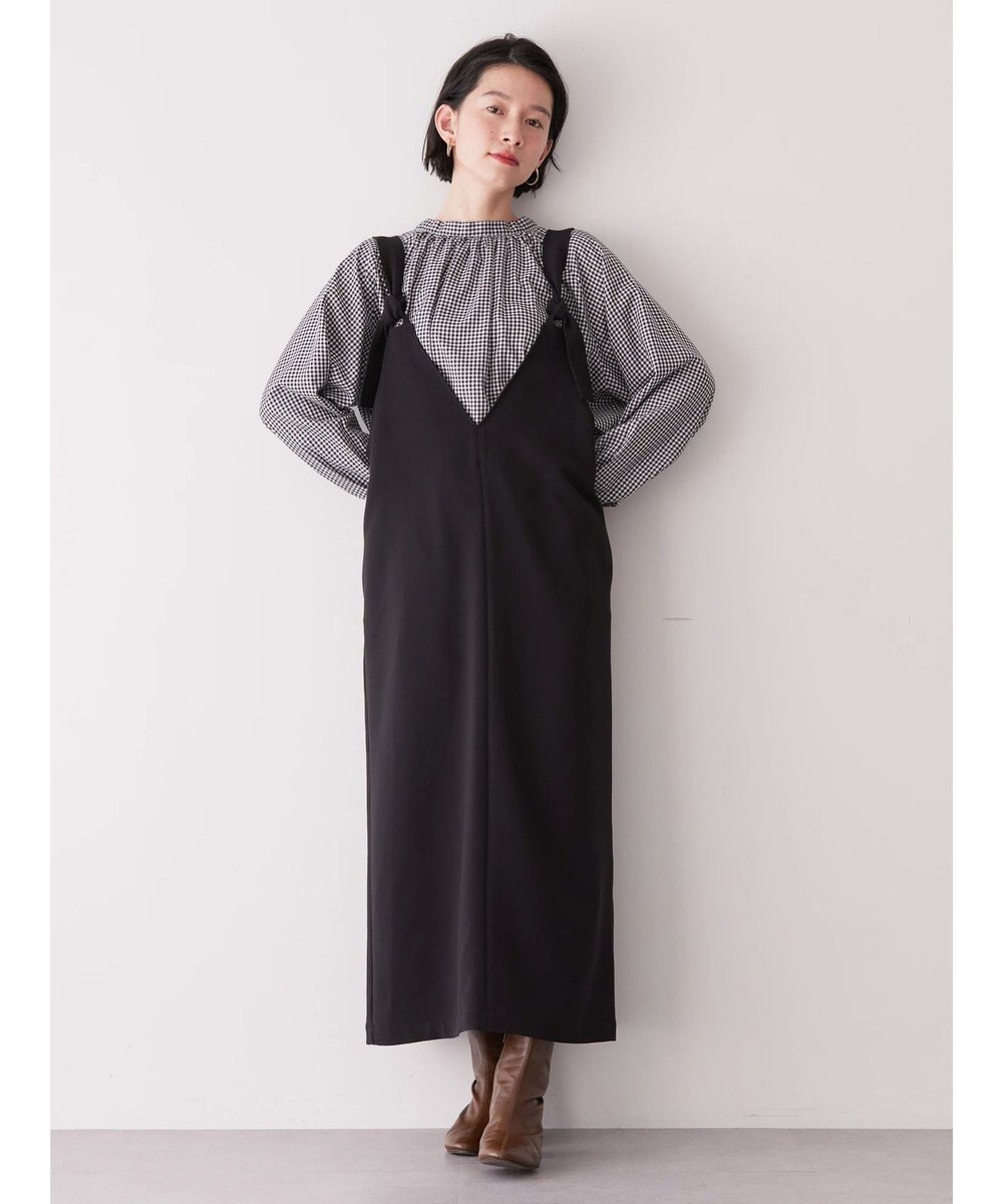 AMERICAN HOLIC 両ＶネックＩラインワンピース 