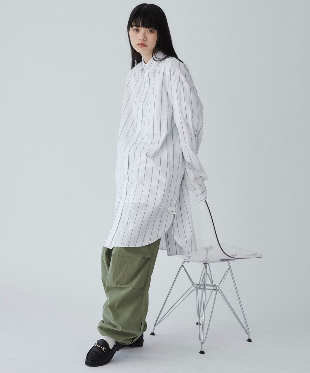 WEGO ストライプロングシャツ 