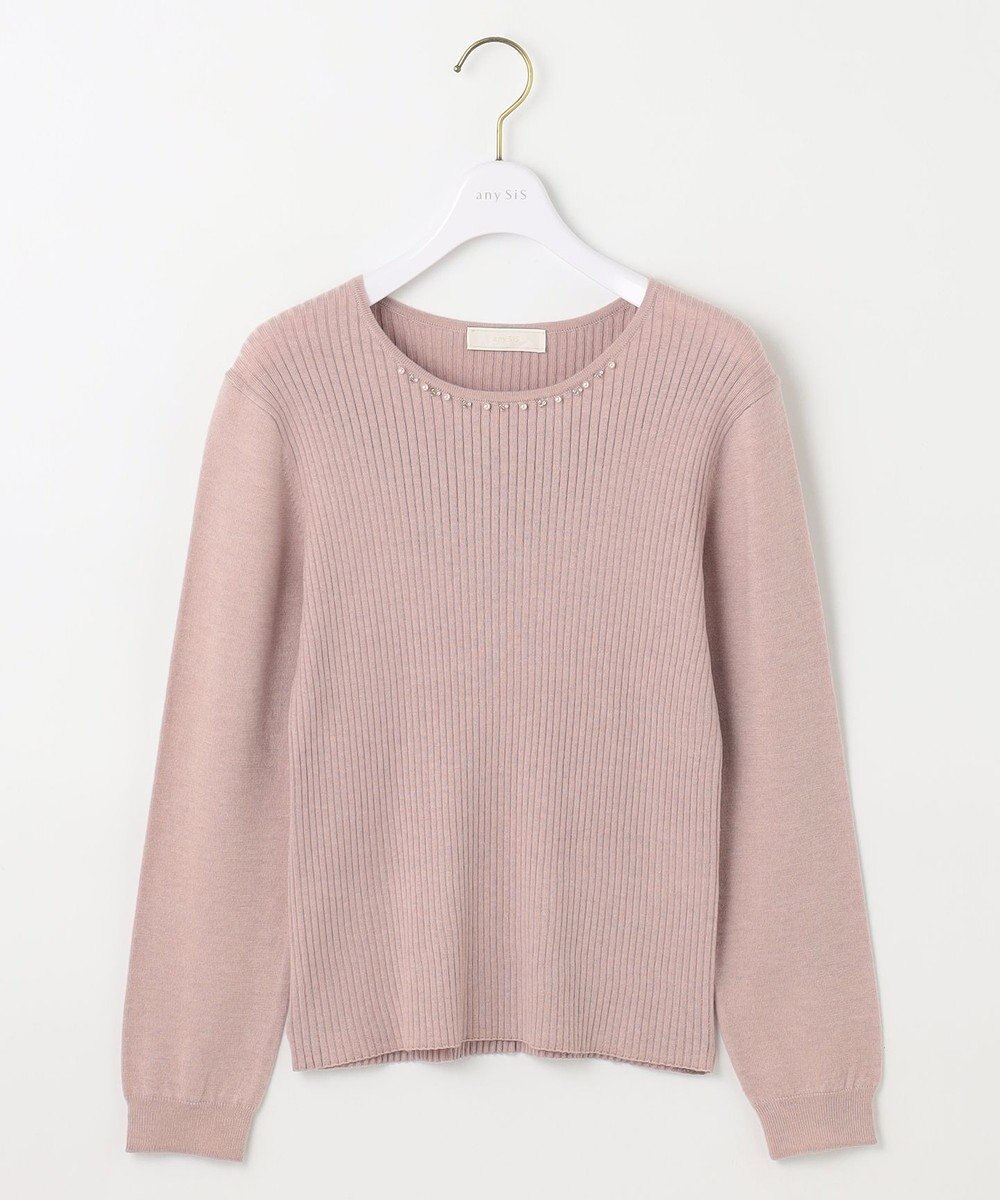 ANY SIS 【洗える】プチジュエル ニット 