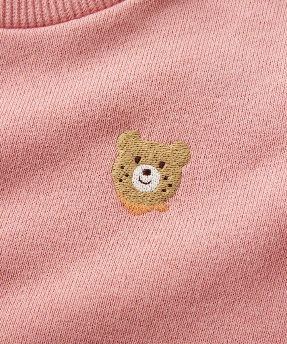 MIKI HOUSE HOT BISCUITS 【70-120cm】【Everyday Series】ワンポイント くすみカラー裏毛パイルトレーナー 