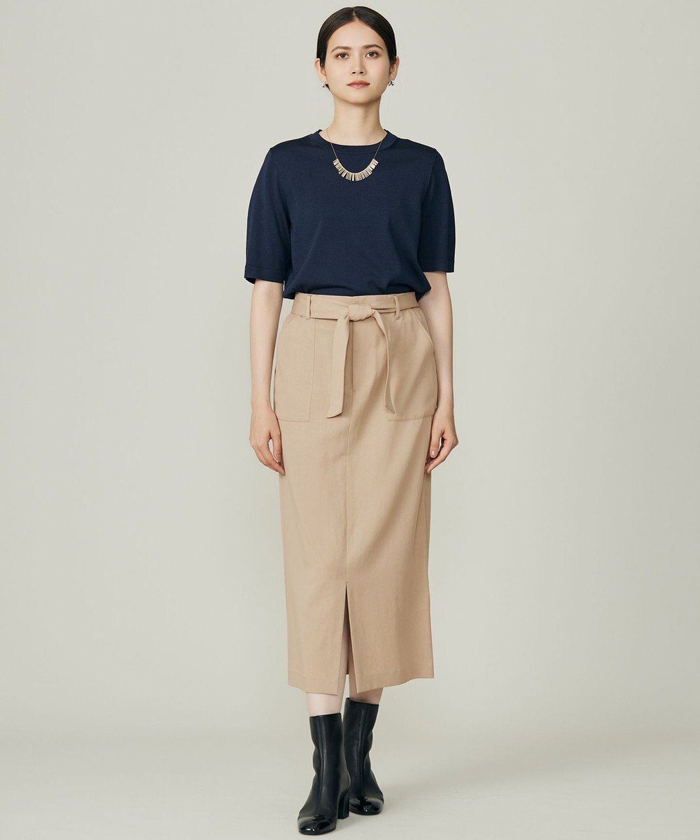 自由区 【アンサンブル対応】アセテートコットンプルオーバー ニット 