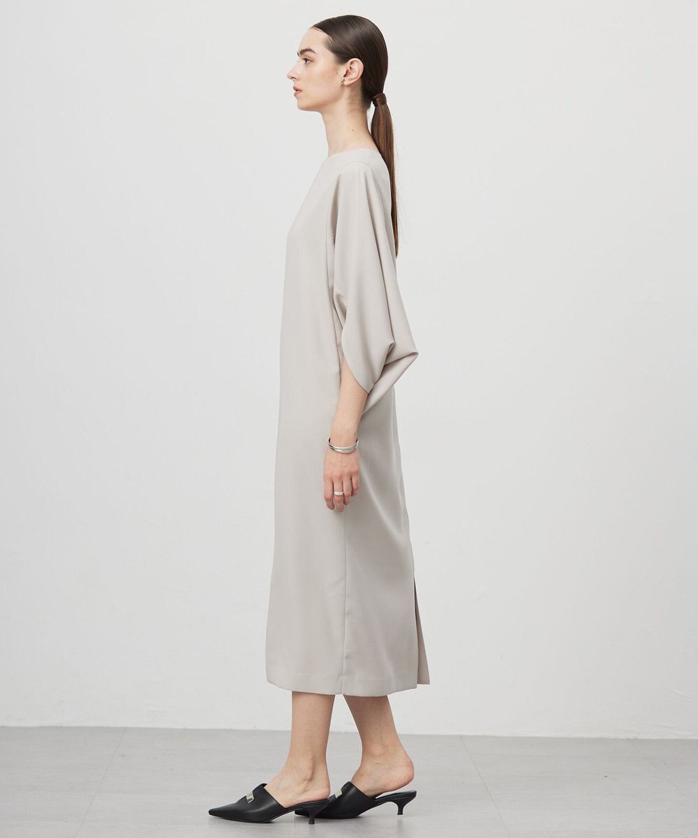 ICB L 【UVケア・接触冷感・速乾・防シワ・洗える】FluidBackSatinドルマンスリーブワンピース 