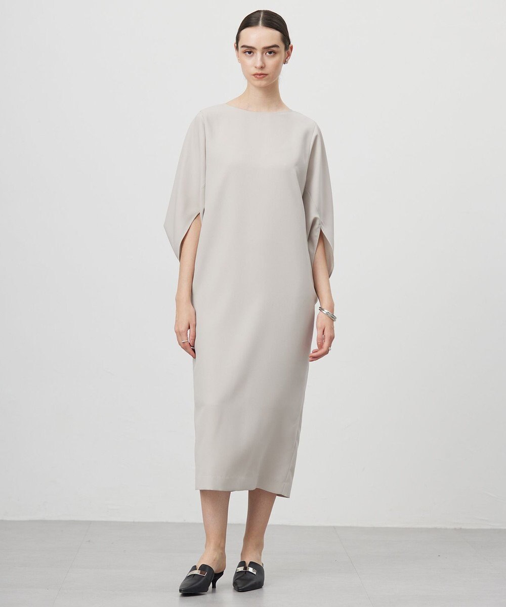 ICB L 【UVケア・接触冷感・速乾・防シワ・洗える】FluidBackSatinドルマンスリーブワンピース 