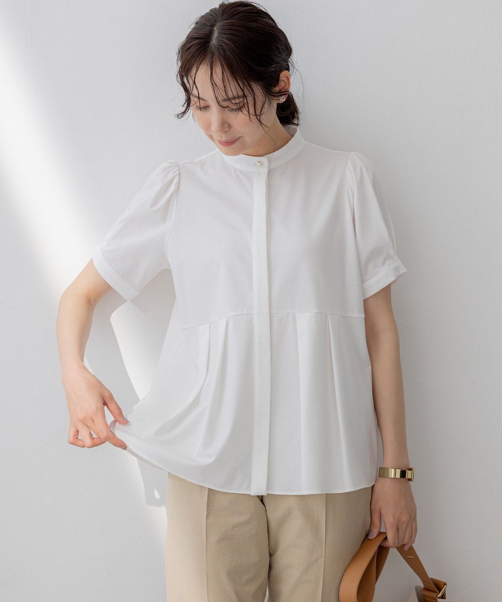 組曲 プレーティング天竺5分袖 カットソー 