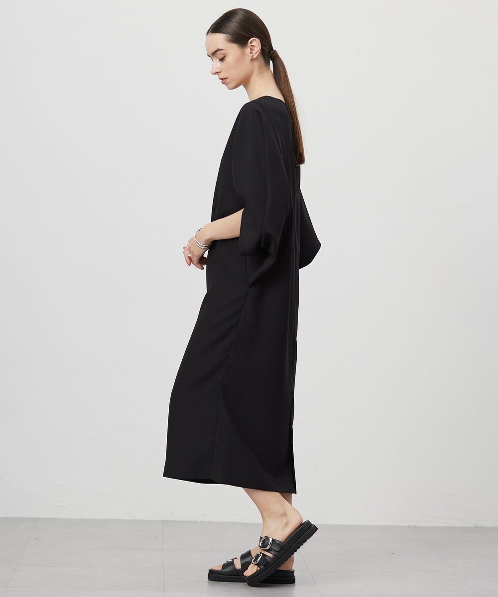 ICB L 【UVケア・接触冷感・速乾・防シワ・洗える】FluidBackSatinドルマンスリーブワンピース 