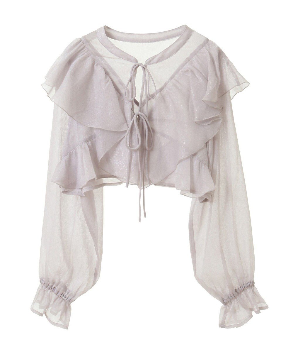 earth music&ecology シアーラッフルショートボレロ 