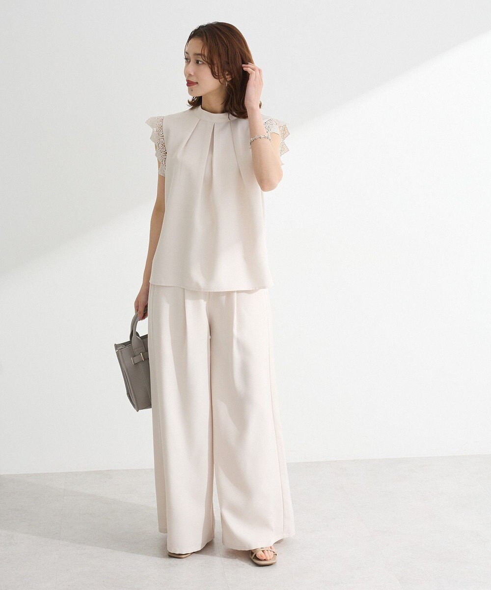 Green Parks ・ＥＬＥＮＣＡＲＥ　ＤＵＥ　リネンライクフリルブラウス 