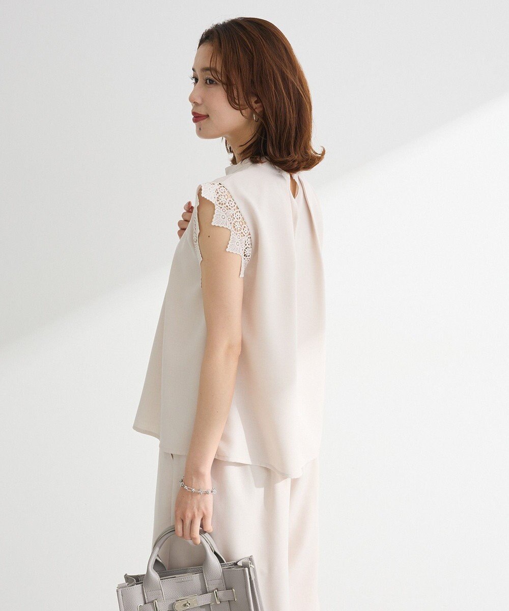 Green Parks ・ＥＬＥＮＣＡＲＥ　ＤＵＥ　リネンライクフリルブラウス 