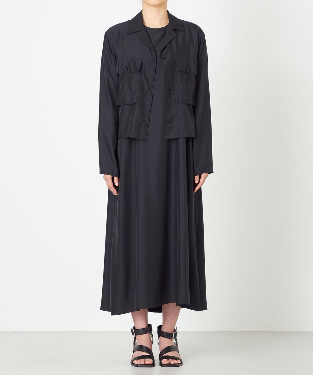 NAVE 【ReNAVE・セットアップ可/洗える/UVケア/接触冷感】フィブリルシャンブレー オープンカラーシャツ 