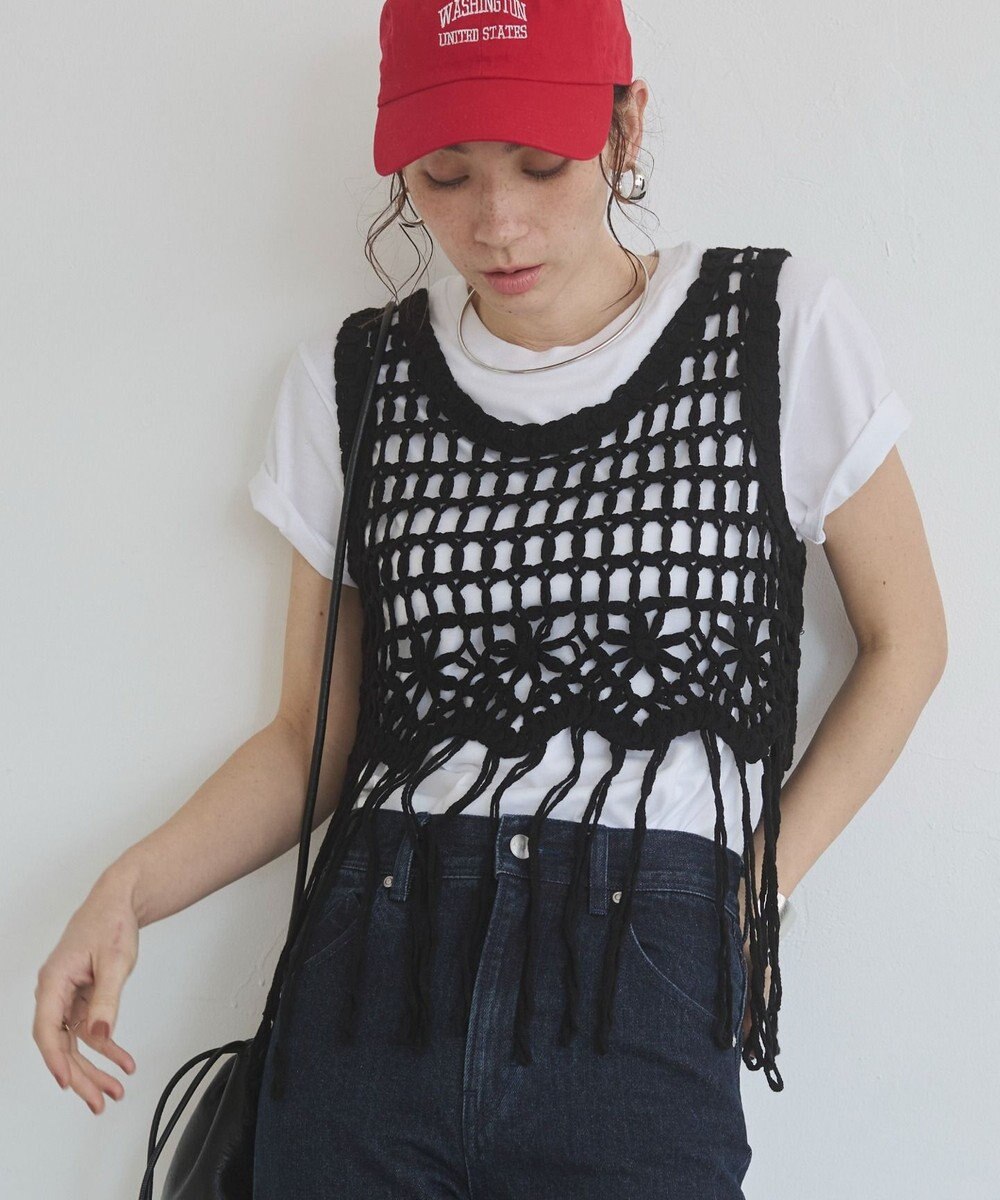WEGO 【ANGIE VINTAGE】クロシェフリンジベスト 