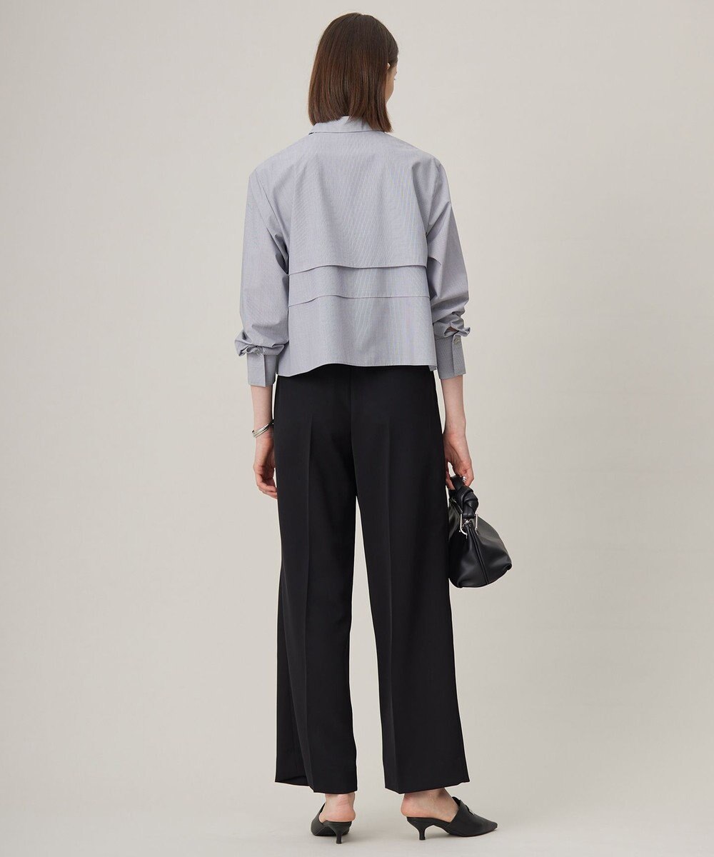 ICB 【洗える】 クリーンブロード クロップドブラウス 