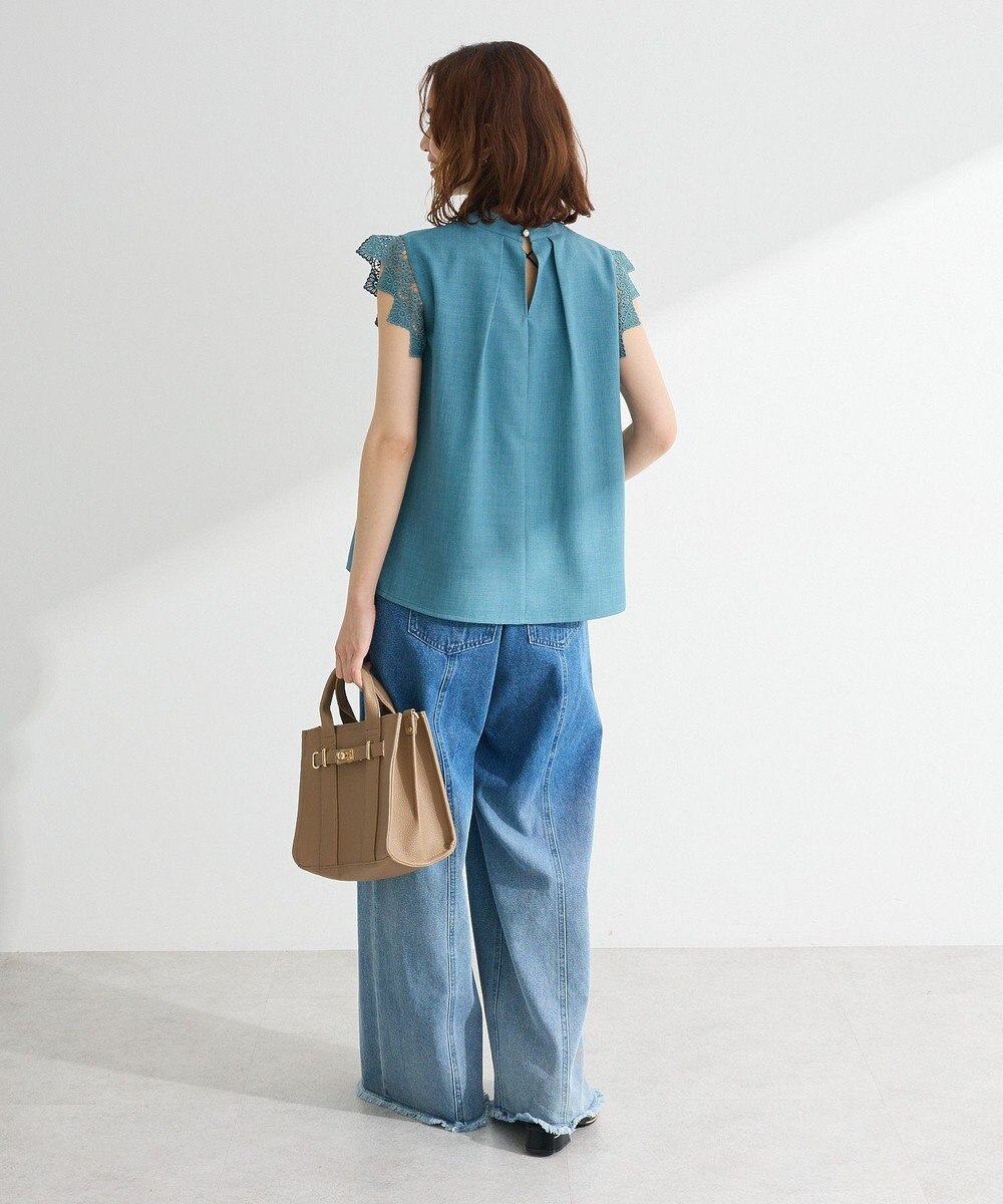 Green Parks ・ＥＬＥＮＣＡＲＥ　ＤＵＥ　リネンライクフリルブラウス 