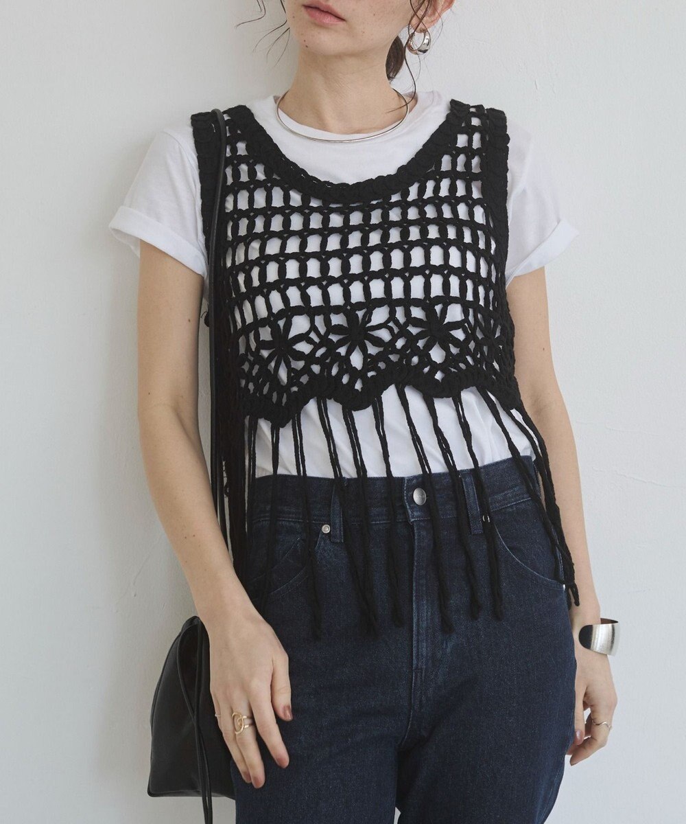 WEGO 【ANGIE VINTAGE】クロシェフリンジベスト 