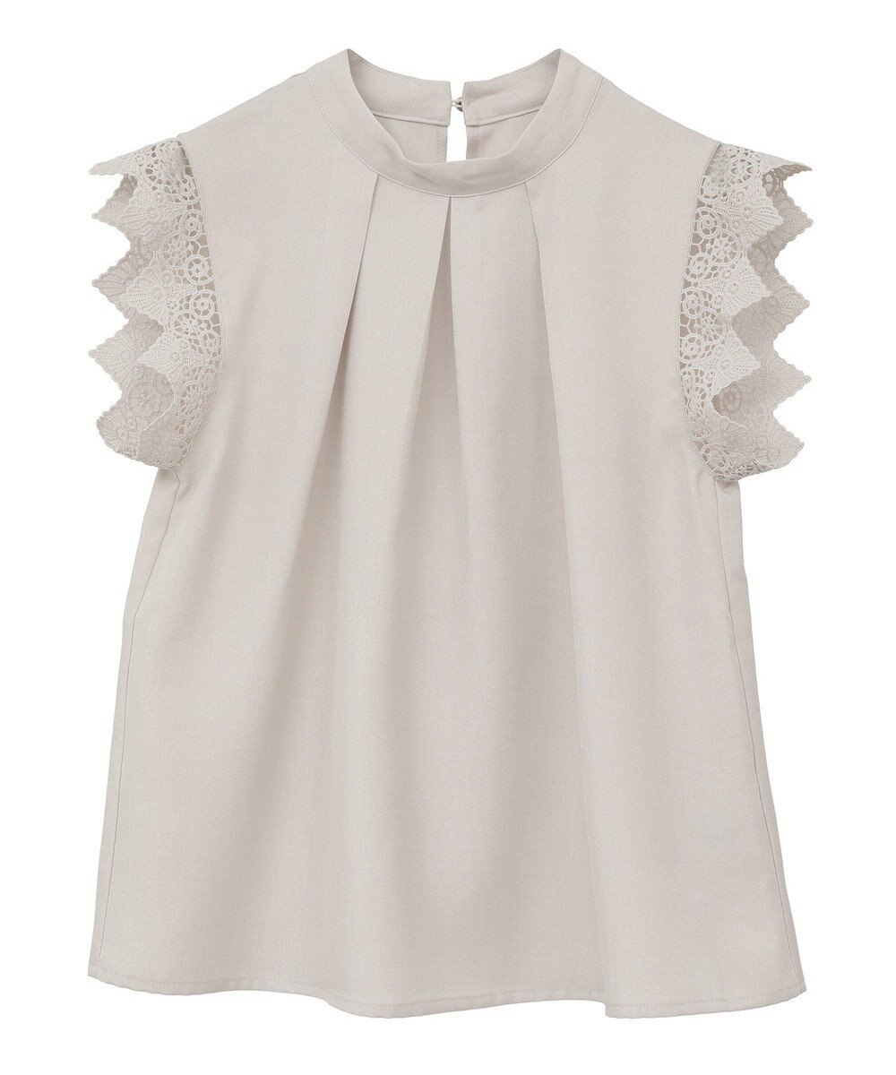 Green Parks ・ＥＬＥＮＣＡＲＥ　ＤＵＥ　リネンライクフリルブラウス 