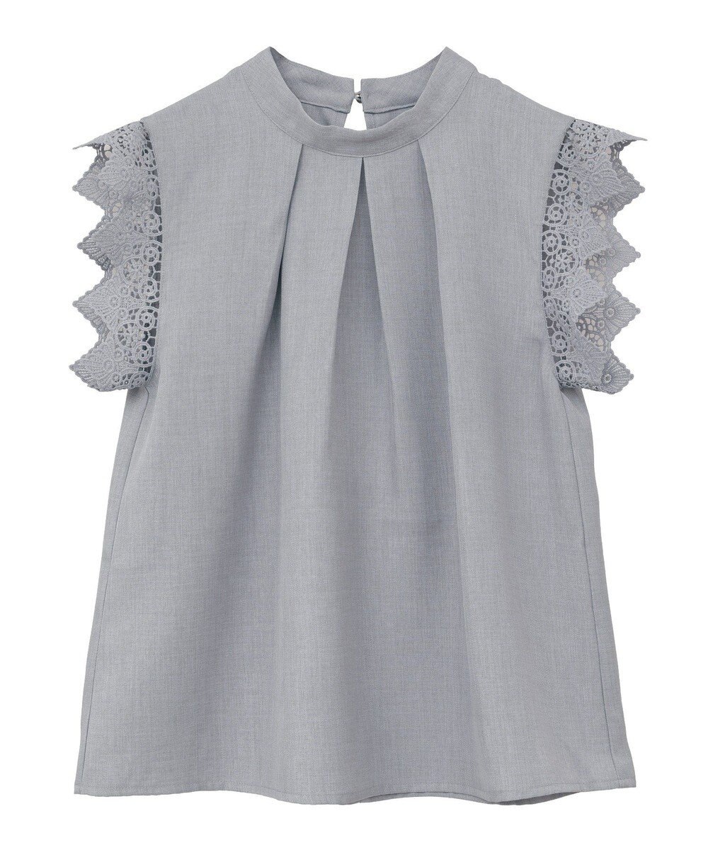 Green Parks ・ＥＬＥＮＣＡＲＥ　ＤＵＥ　リネンライクフリルブラウス 