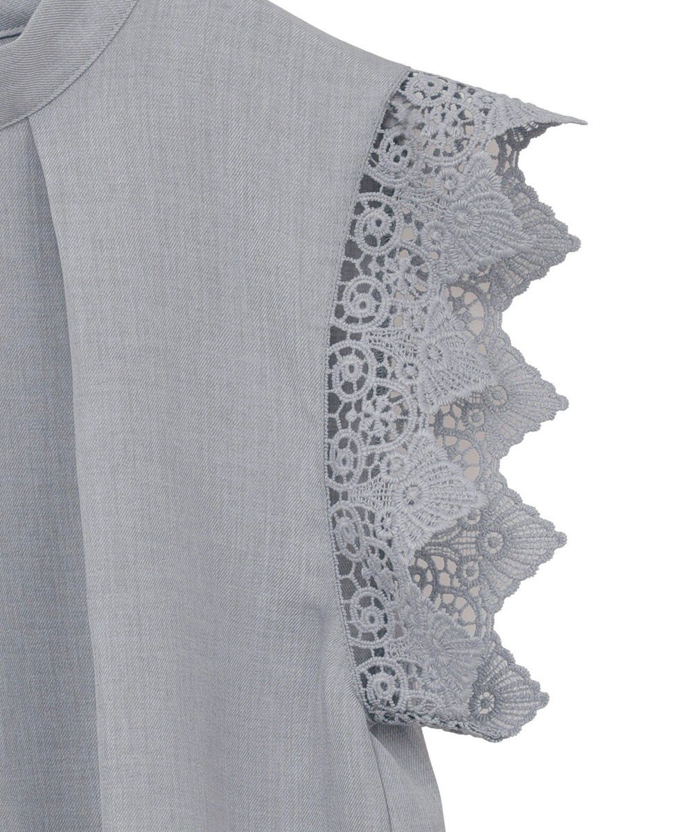 Green Parks ・ＥＬＥＮＣＡＲＥ　ＤＵＥ　リネンライクフリルブラウス 