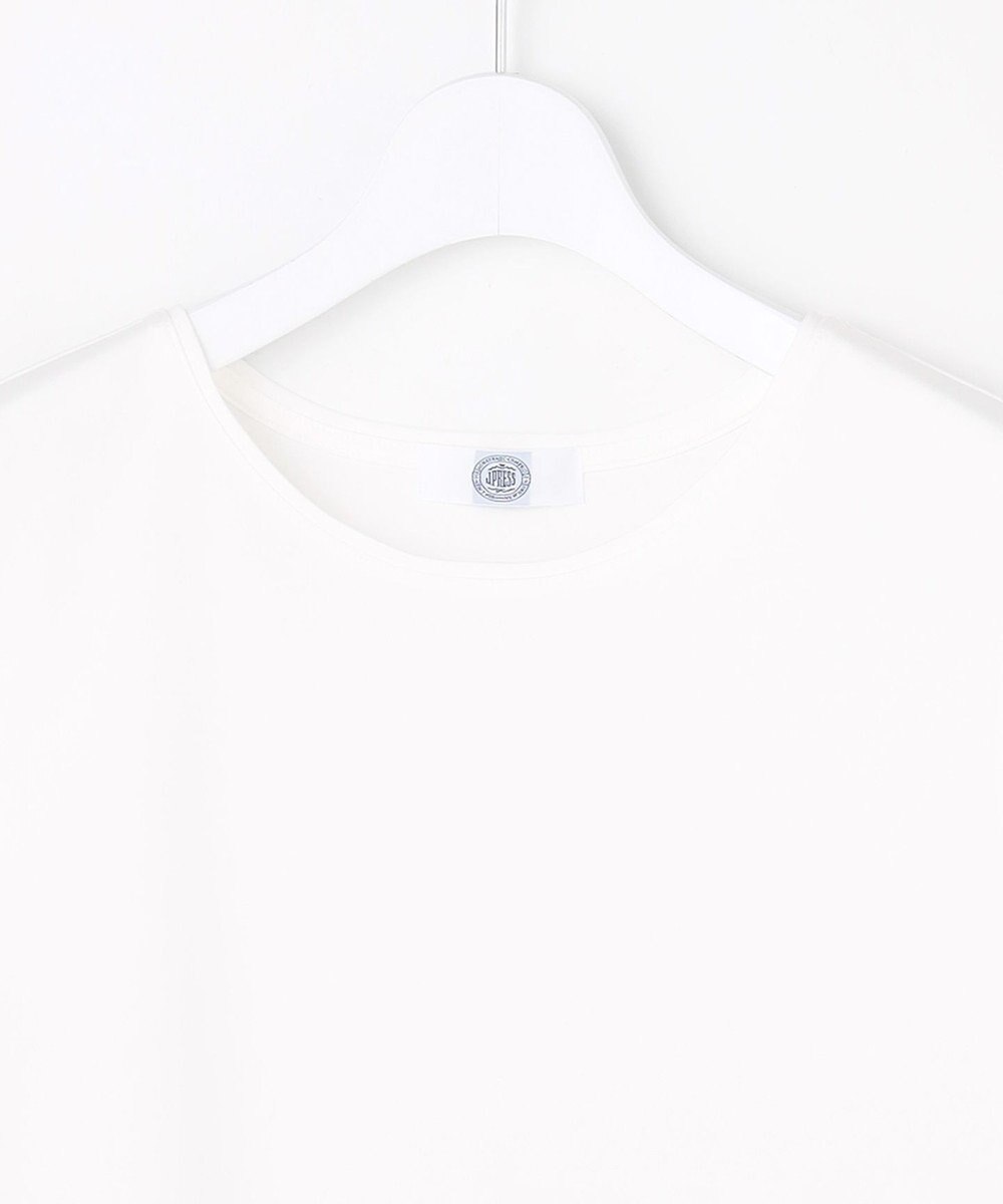 J.PRESS LADIES コットンスムース ノースリーブ シャツテール カットソー 