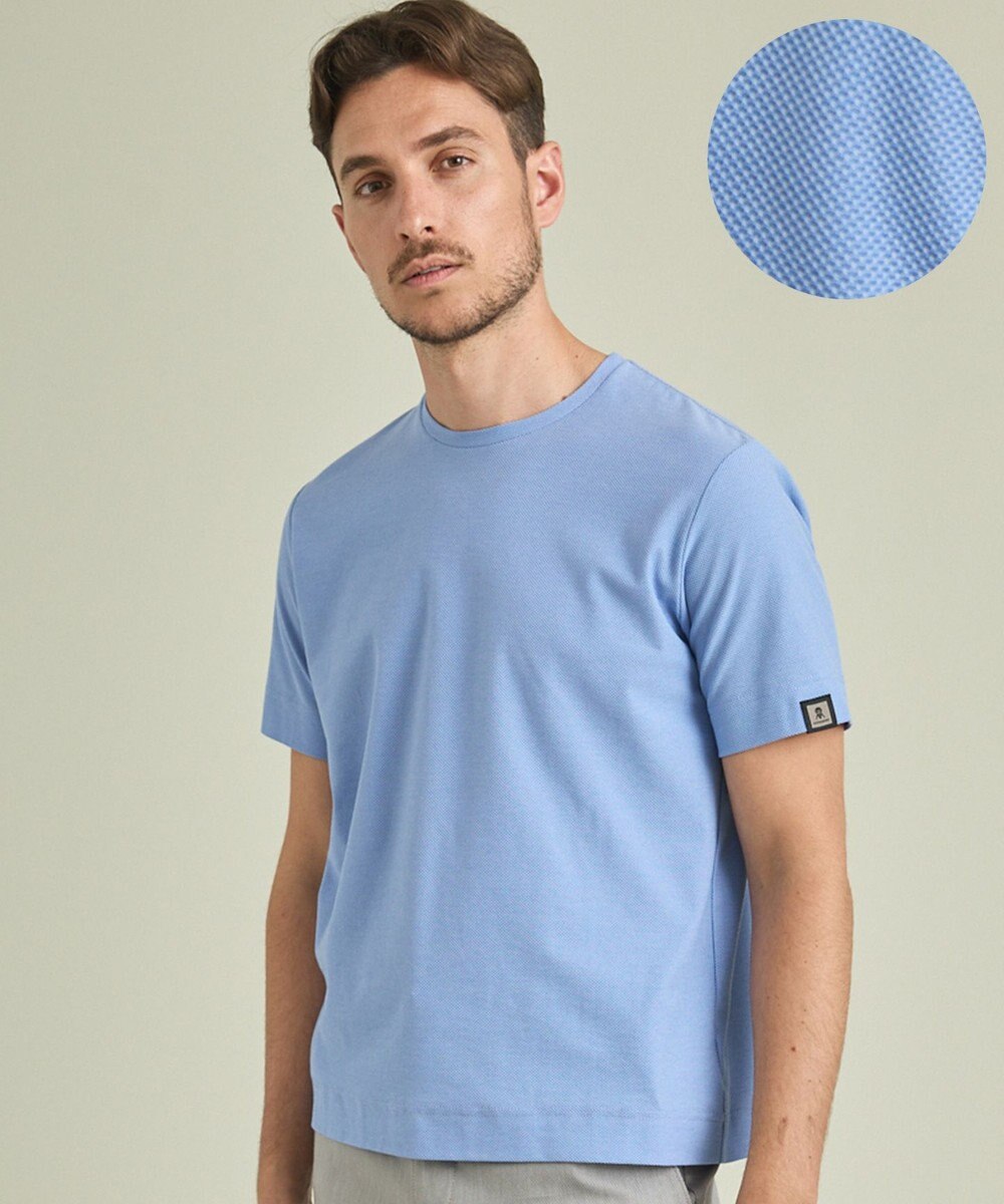 GOTAIRIKU 仕事で着られるTシャツ【サラサラ/よれにくい/透けにくい】キレイめ 鹿の子 ビズTシャツ 