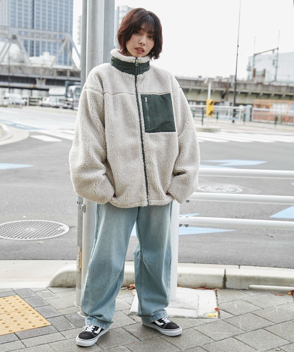 WEGO 【ユニセックス着用ITEM/SMLサイズ展開】ボアブルゾン 