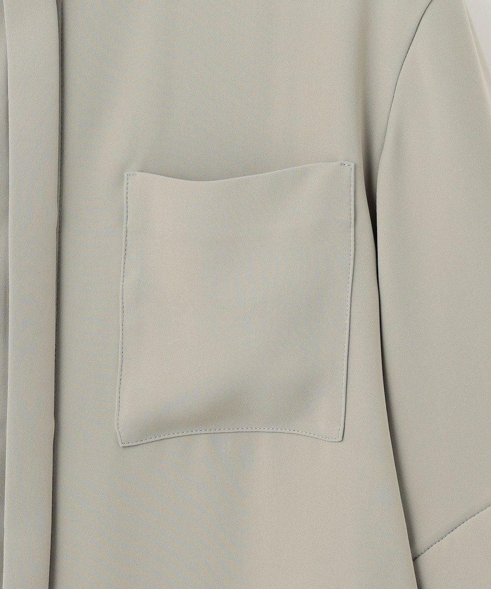 ICB 【UVカット・防シワ・洗える】ライトダブルクロス バンドカラーブラウス 